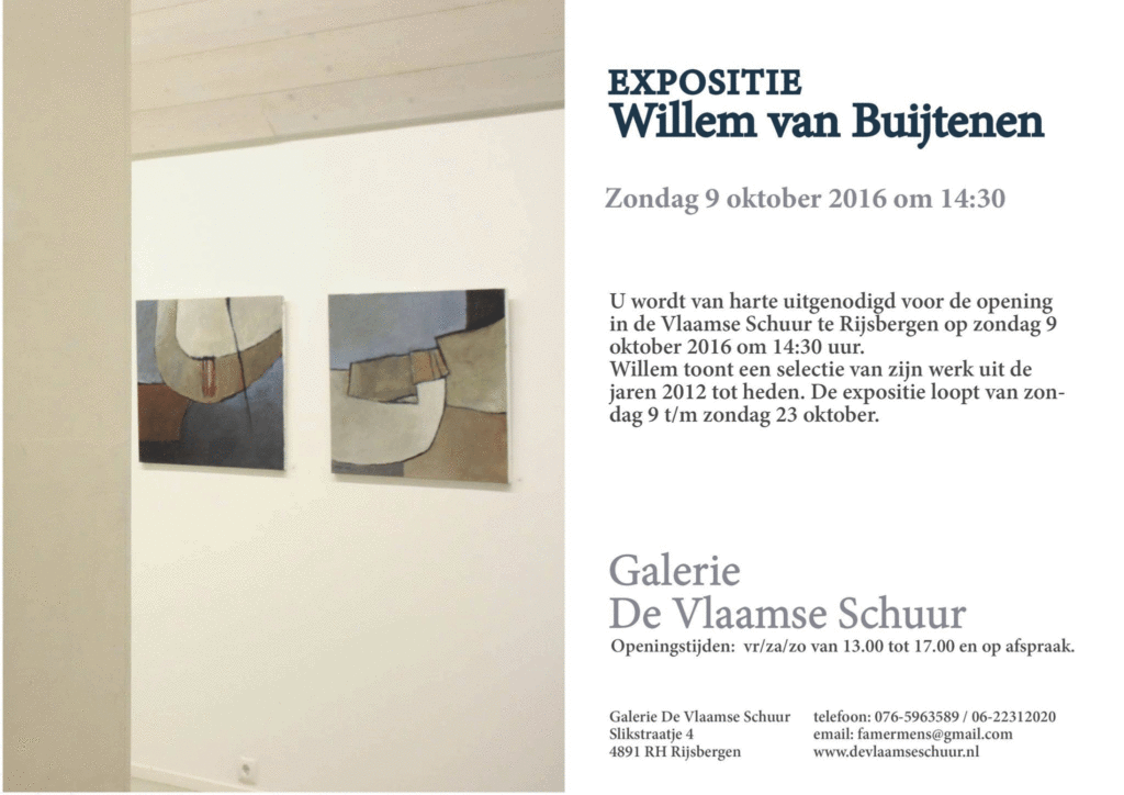 Exposities in de Vlaamse Schuur Willem van Buijtenen