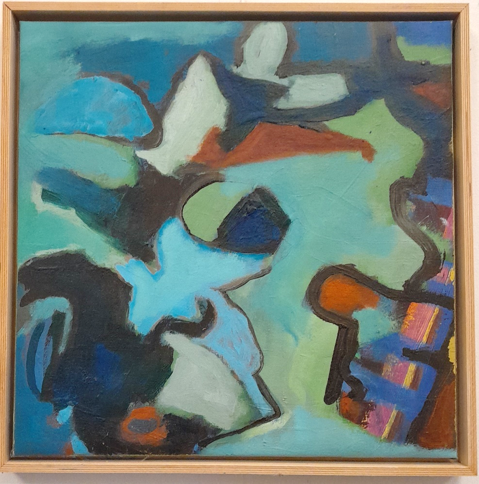 Ermens Expressive Abstract Paintings - Oil paint on linen 47,5 cm x 47,5 cm S4