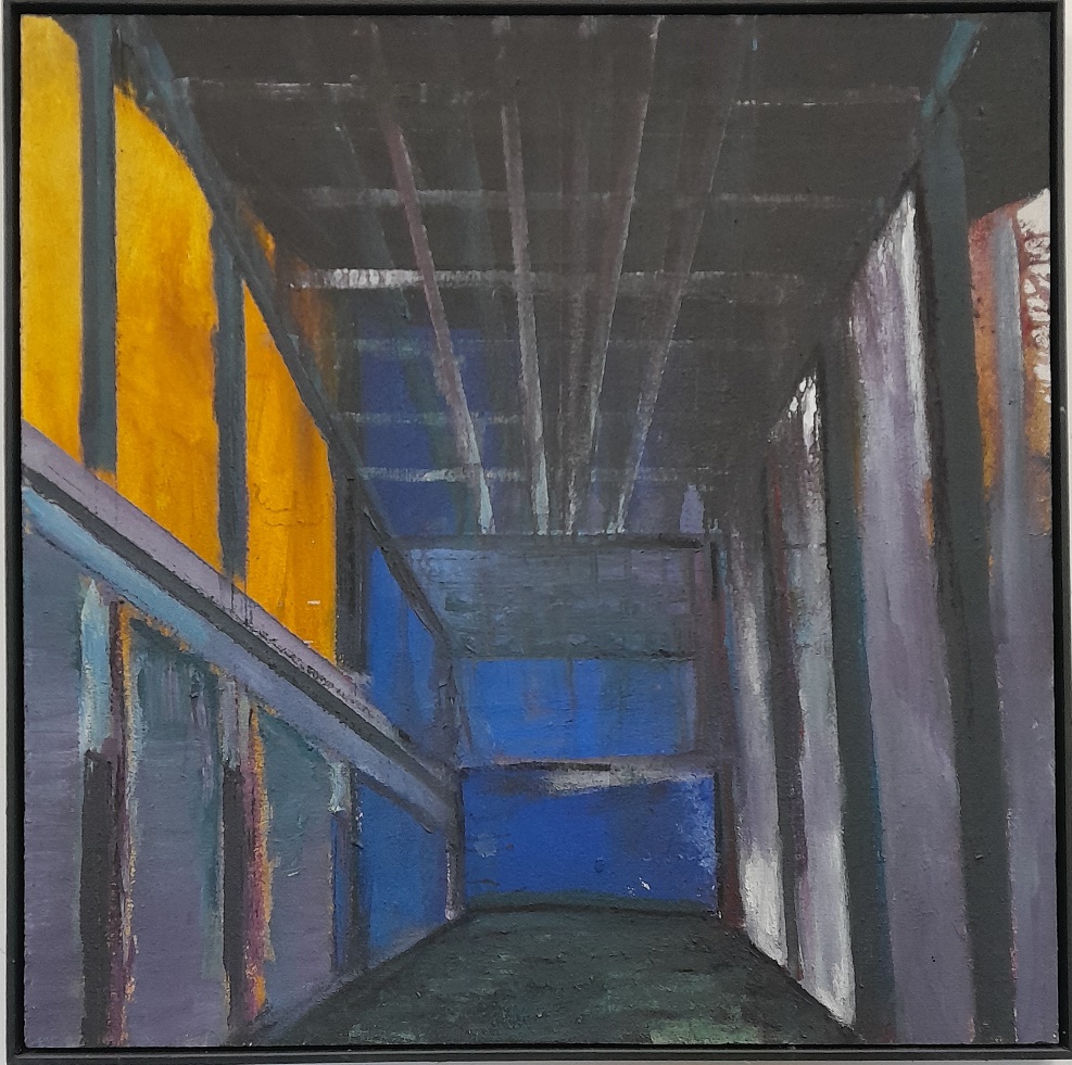 Frans Ermens_ GMA of Modern Art Expressive Abstract Paintings _mixed technics on 3D panel BWF 93 x 93 cm S6-3