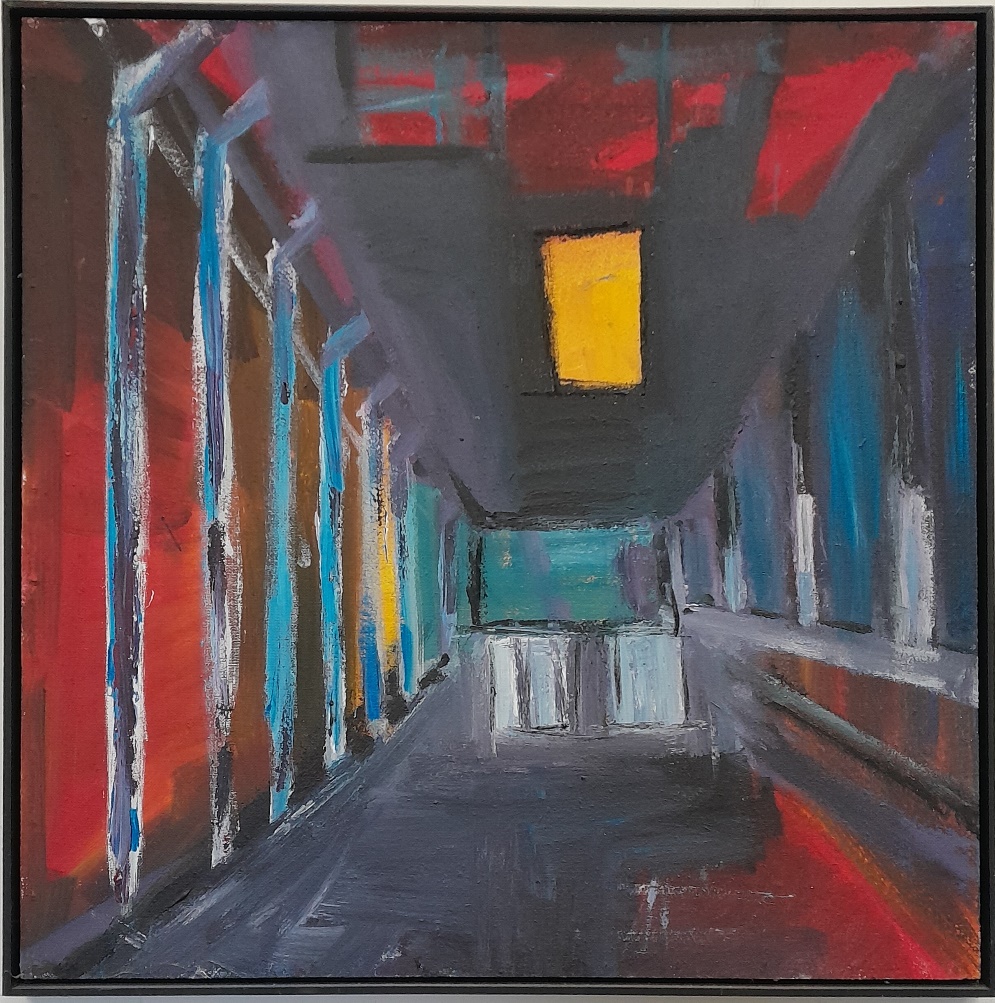 Frans Ermens_ GMA of Modern Art Expressive Abstract Paintings _mixed technics on 3D panel BWF 93 x 93 cm S6-4