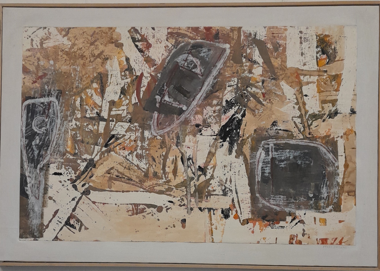 2023_0069 Frans Ermens_ GMA of Modern Art Expressive Abstract Paintings _Acryl Oil paint, mixed technics e paper linen WF 115 x 80 cm S18