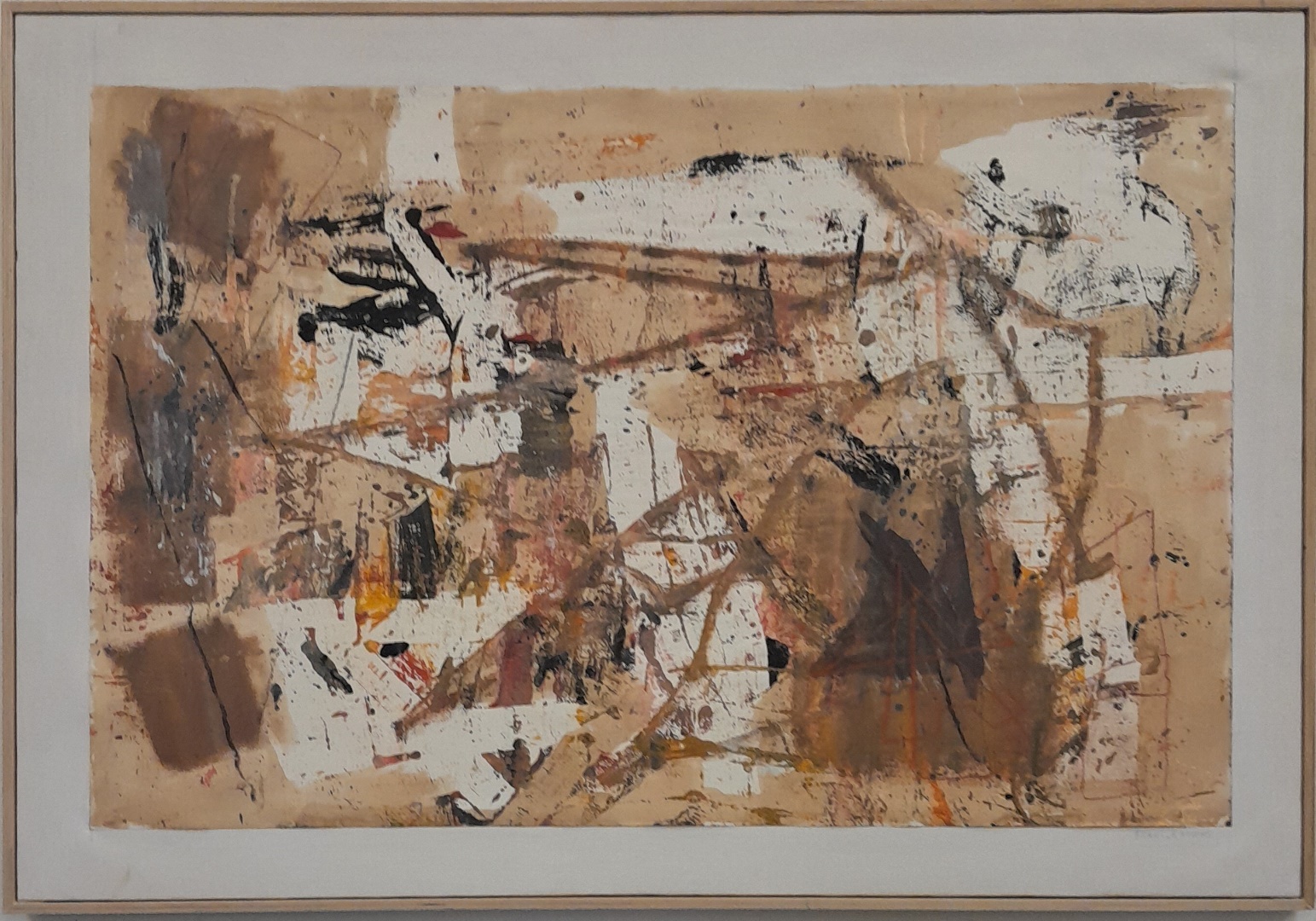 2023_0070 Frans Ermens_ GMA of Modern Art Expressive Abstract Paintings _Acryl Oil paint, mixed technics e paper linen WF 115 x 80 cm S18