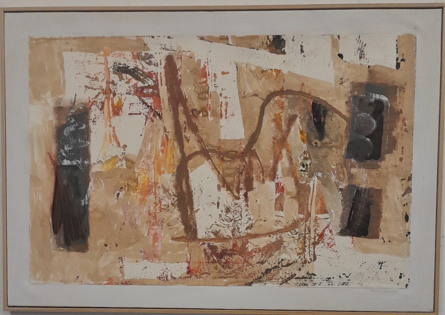 2023_0071 Frans Ermens_ GMA of Modern Art Expressive Abstract Paintings _Acryl Oil paint, mixed technics e paper linen WF 115 x 80 cm S18