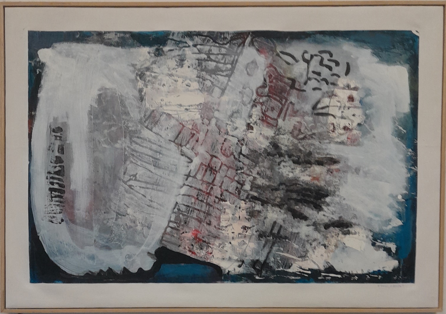 2023_0074 Frans Ermens_ GMA of Modern Art Expressive Abstract Paintings _Acryl Oil paint, mixed technics e paper linen WF 115 x 80 cm S18
