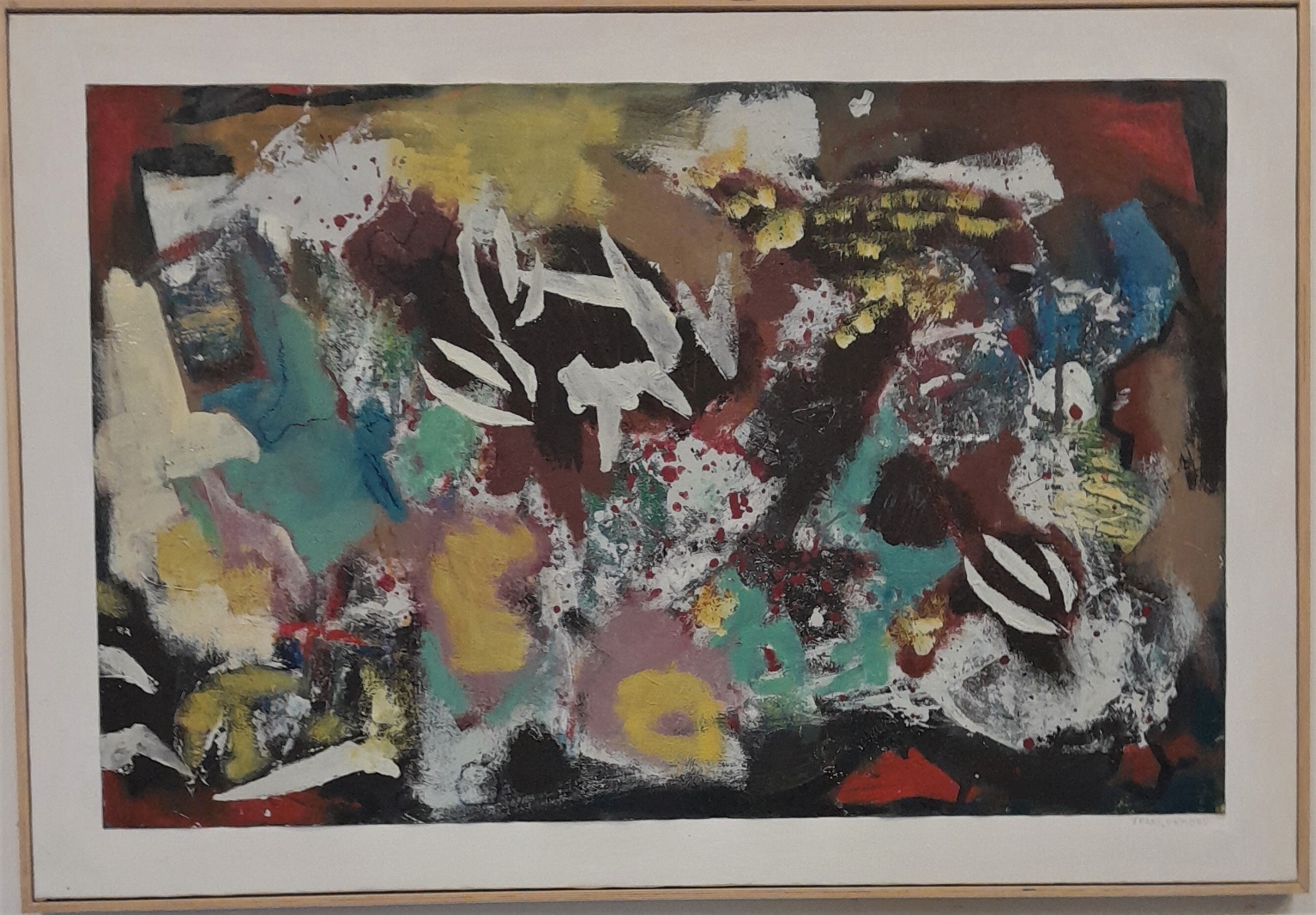 2023_0075 Frans Ermens_ GMA of Modern Art Expressive Abstract Paintings _Acryl Oil paint, mixed technics e paper linen WF 115 x 80 cm S18
