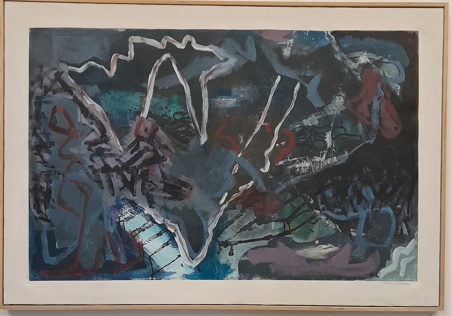 2023_0077 Frans Ermens_ GMA of Modern Art Expressive Abstract Paintings _Acryl Oil paint, mixed technics e paper linen WF 115 x 80 cm S18