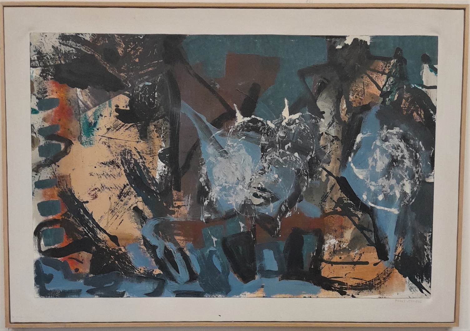 2023_0078 Frans Ermens_ GMA of Modern Art Expressive Abstract Paintings _Acryl Oil paint, mixed technics e paper linen WF 115 x 80 cm S18