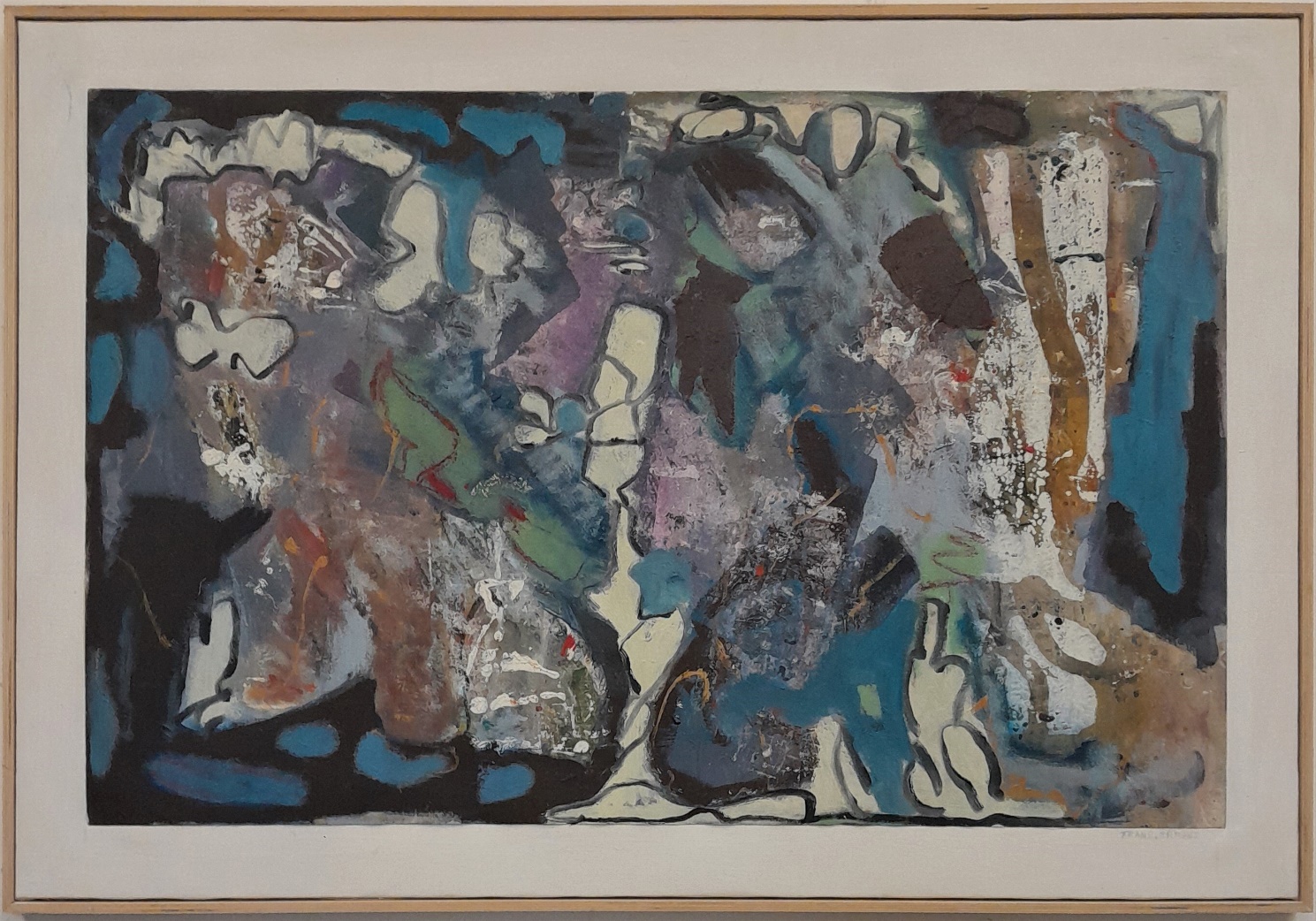 2023_0080 Frans Ermens_ GMA of Modern Art Expressive Abstract Paintings _Acryl Oil paint, mixed technics e paper linen WF 115 x 80 cm S18