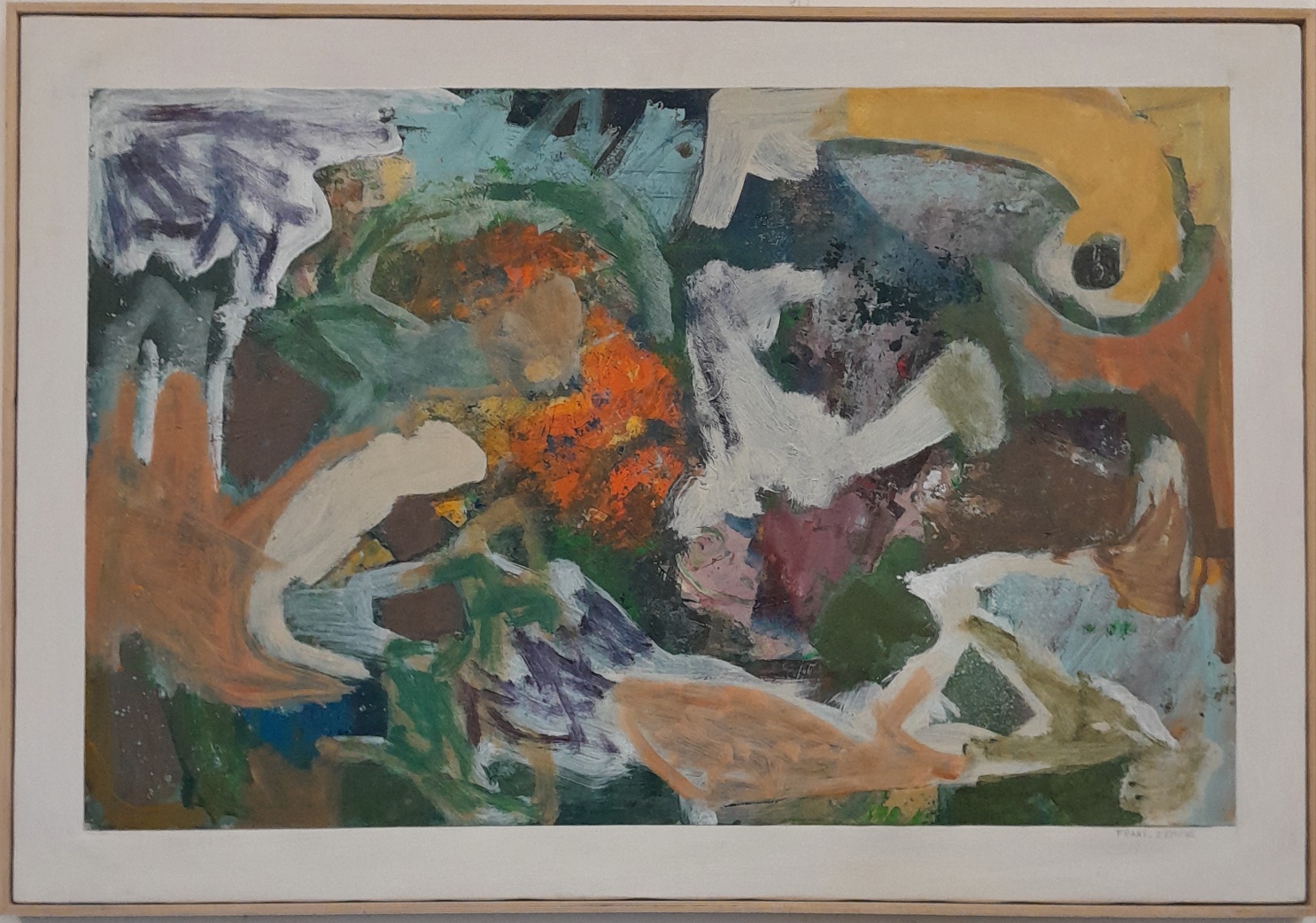 2023_0081 Frans Ermens_ GMA of Modern Art Expressive Abstract Paintings _Acryl Oil paint, mixed technics e paper linen WF 115 x 80 cm S18
