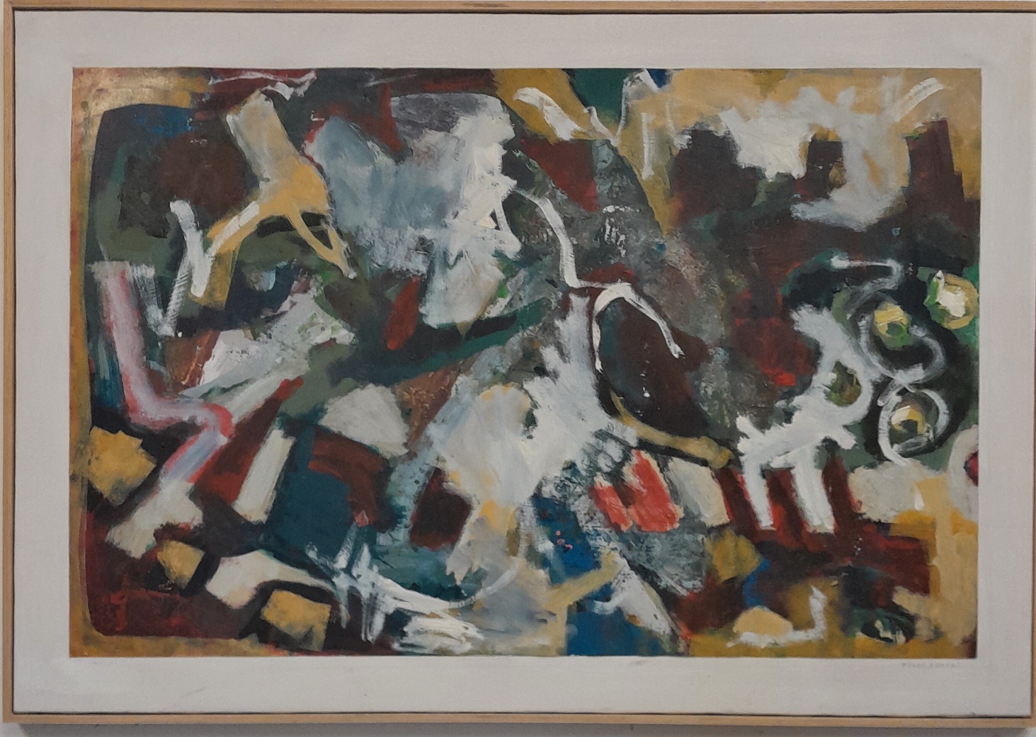 2023_0082 Frans Ermens_ GMA of Modern Art Expressive Abstract Paintings _Acryl Oil paint, mixed technics e paper linen WF 115 x 80 cm S18