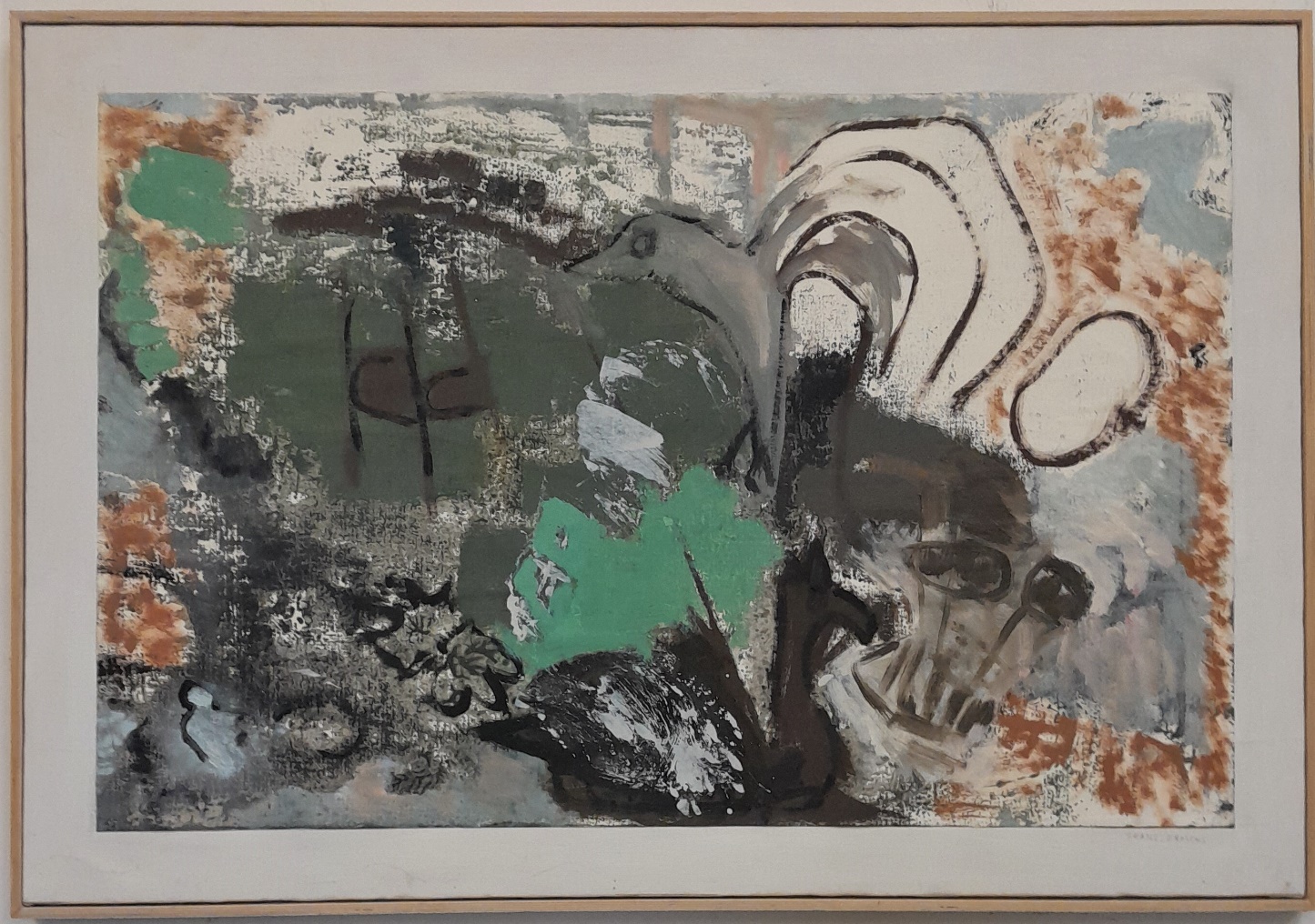 2023_0084 Frans Ermens_ GMA of Modern Art Expressive Abstract Paintings _Acryl Oil paint, mixed technics e paper linen WF 115 x 80 cm S18