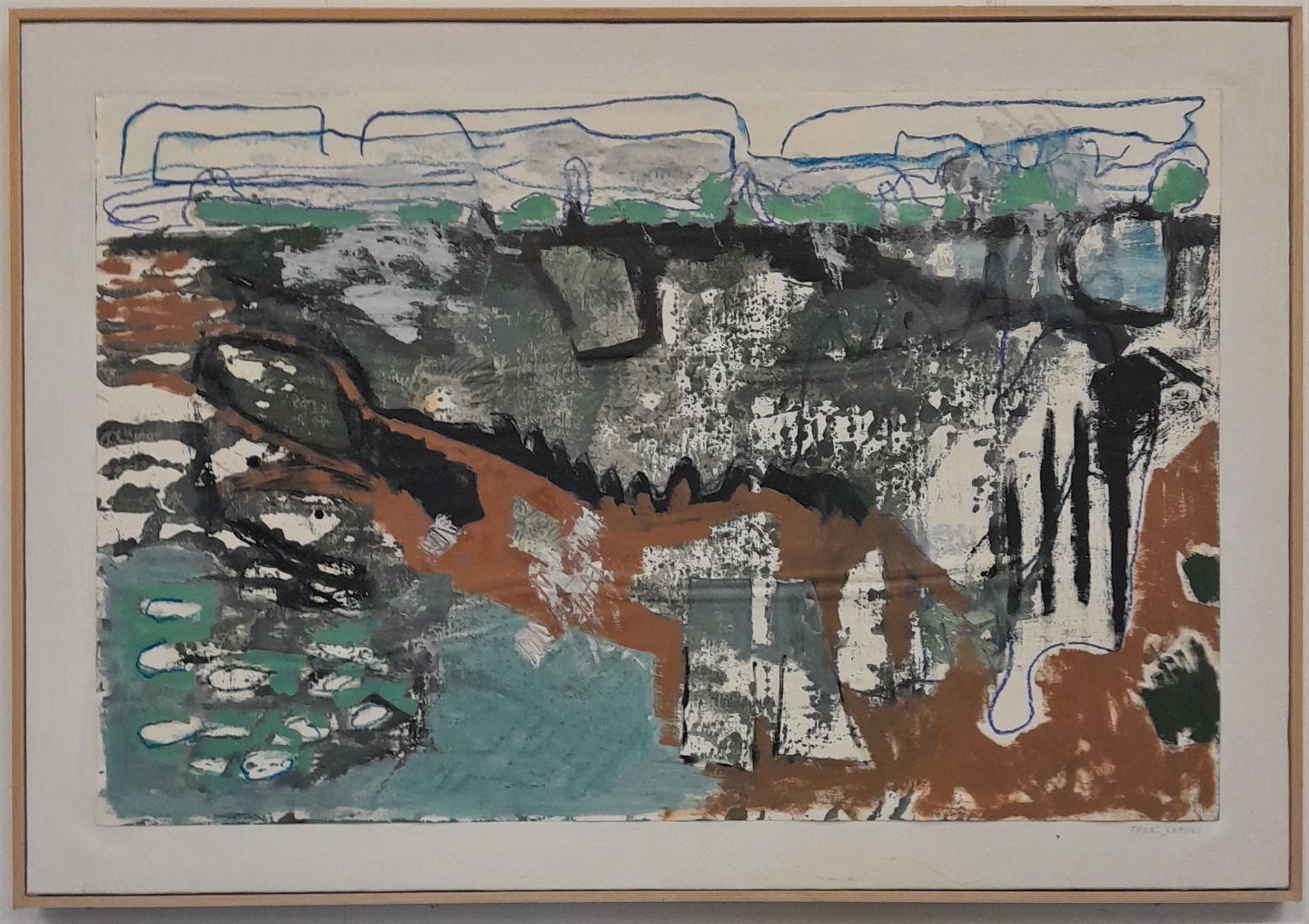 Frans Ermens_ GMA of Modern Art Expressive Abstract Paintings _Acryl Oil paint, mixed technics e paper linen WF 115 x 80 cm S18