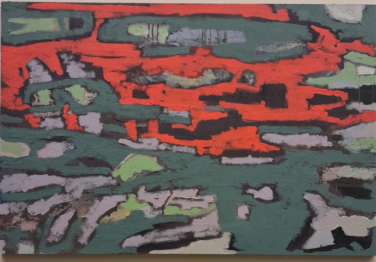 2023_0086 Frans Ermens_ GMA of Modern Art Expressive Abstract Paintings _Sunset Sky - Oil paint on 3D panel 120 cm x 80 cm