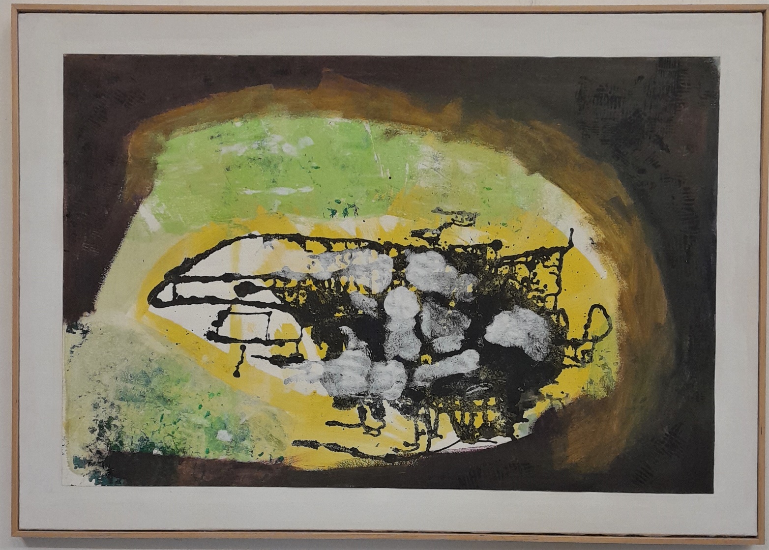 2023_0092 Frans Ermens_ GMA of Modern Art Expressive Abstract Paintings _Acryl Oil paint, mixed technics e paper linen WF 127 x 90 cm S14