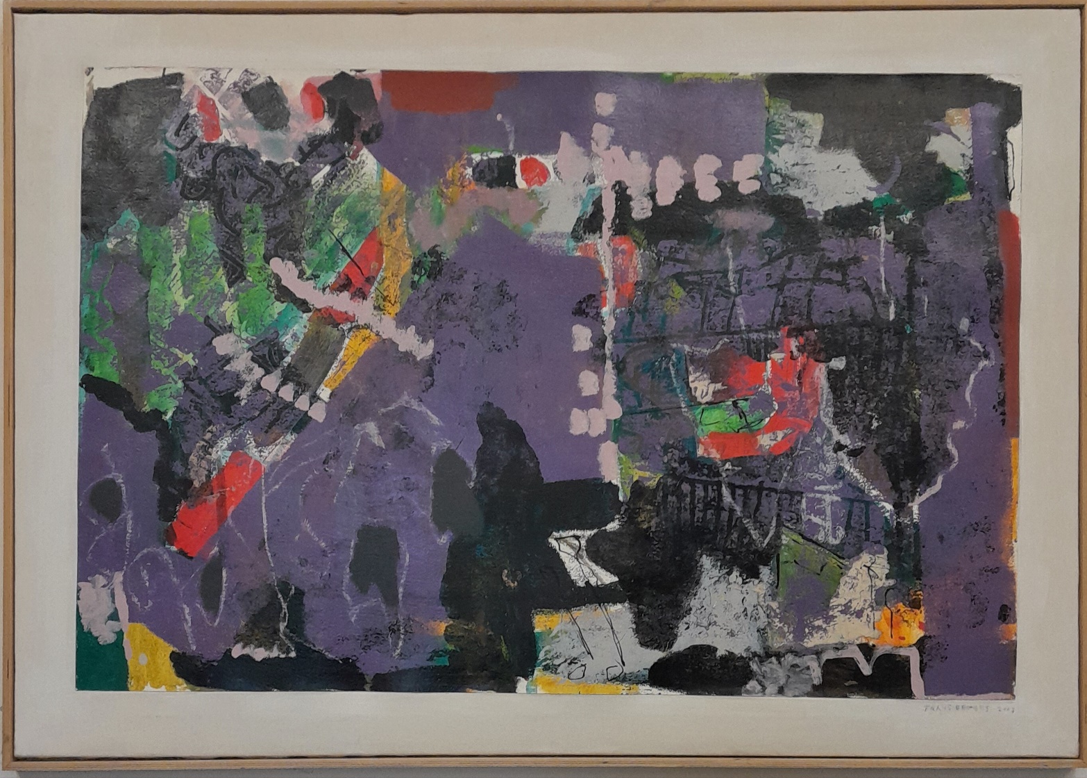 2023_0094 Frans Ermens_ GMA of Modern Art Expressive Abstract Paintings _Acryl Oil paint, mixed technics e paper linen WF 127 x 90 cm S16