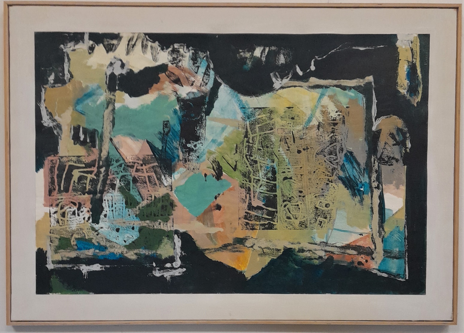 2023_0096 Frans Ermens_ GMA of Modern Art Expressive Abstract Paintings _Acryl Oil paint, mixed technics e paper linen WF 127 x 90 cm S16