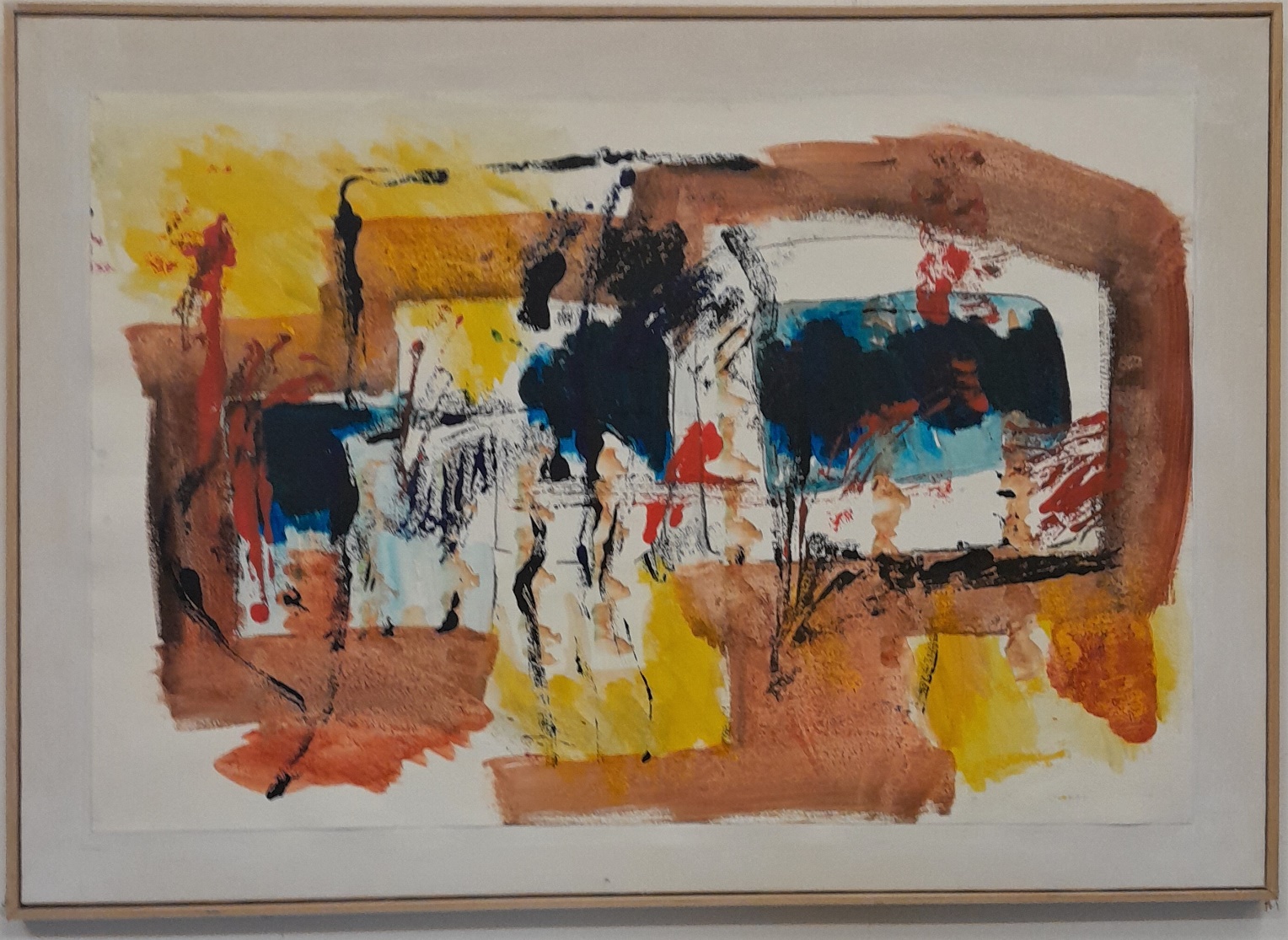 2023_0099 Frans Ermens_ GMA of Modern Art Expressive Abstract Paintings _Acryl Oil paint, mixed technics e paper linen WF 127 x 90 cm S16