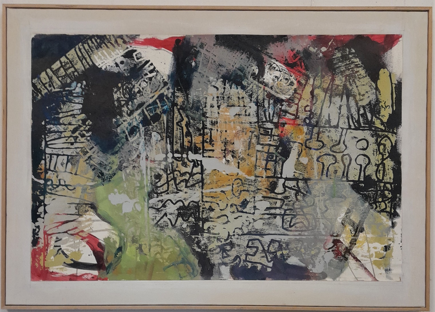 2023_0100 Frans Ermens_ GMA of Modern Art Expressive Abstract Paintings _Acryl Oil paint, mixed technics e paper linen WF 127 x 90 cm S16