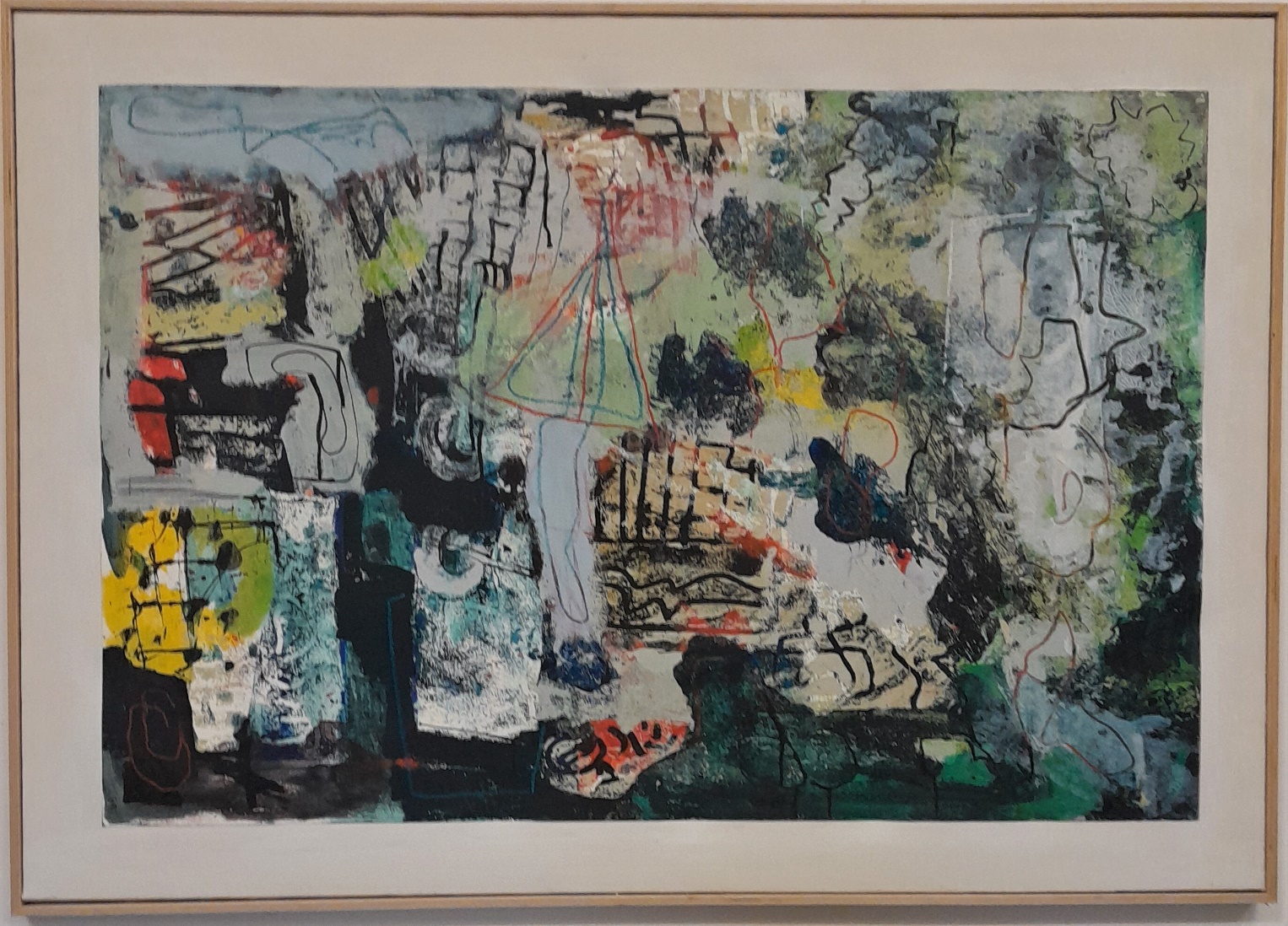 2023_0101 Frans Ermens_ GMA of Modern Art Expressive Abstract Paintings _Acryl Oil paint, mixed technics e paper linen WF 127 x 90 cm S16