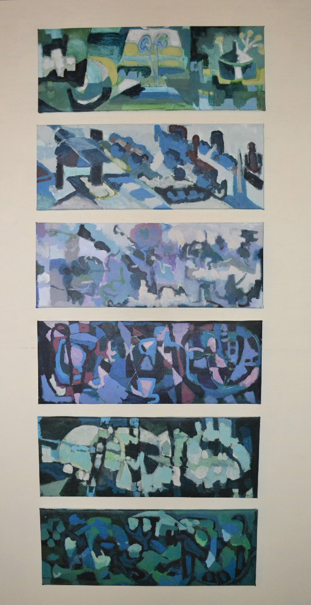 2023_A006 Priliminary studies Serie van 6_ 78cm x 30cm