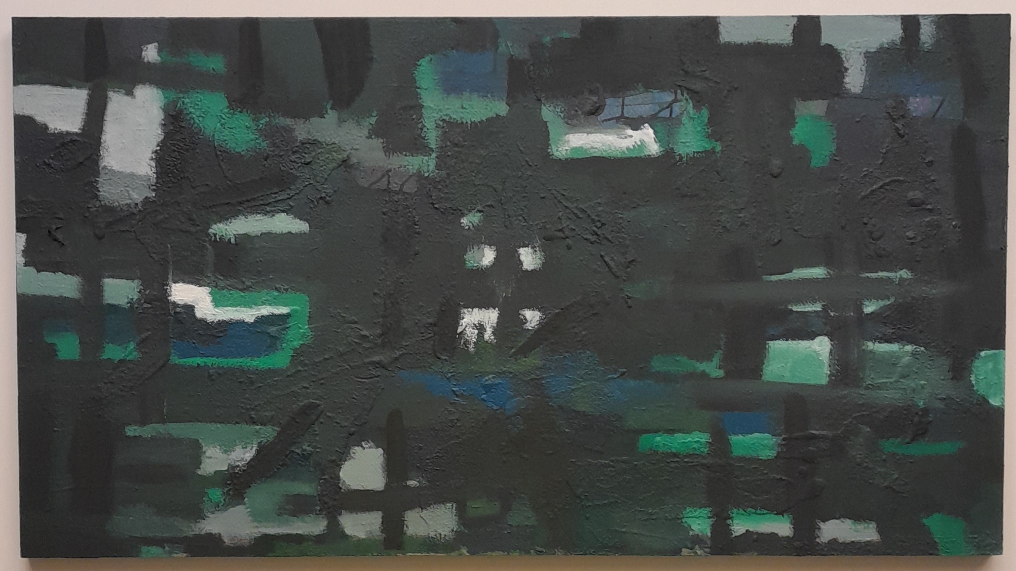 2023_A039 Green City_ Acryl + matery on panel 160 cm x 85 cm