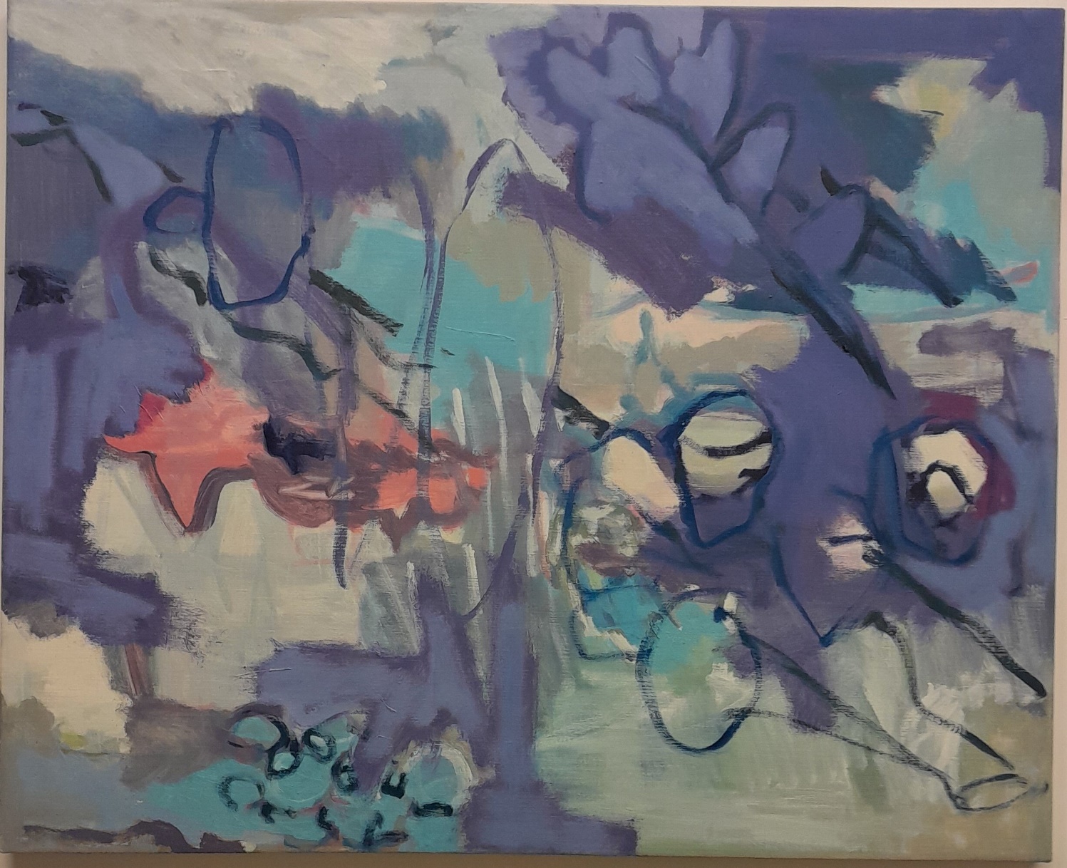 2023_A041 Purple Acryl on linen 150 cm x 120 cm
