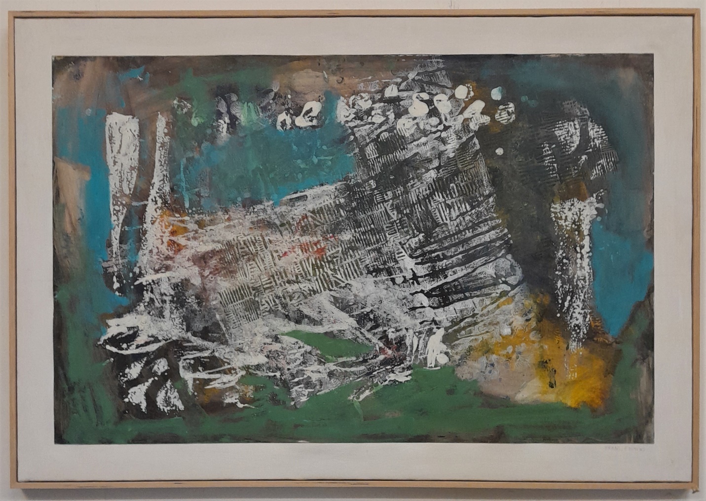 Frans Ermens_ GMA of Modern Art Expressive Abstract Paintings _Acryl Oil paint, mixed technics e paper linen WF 115 x 80 cm S18-18